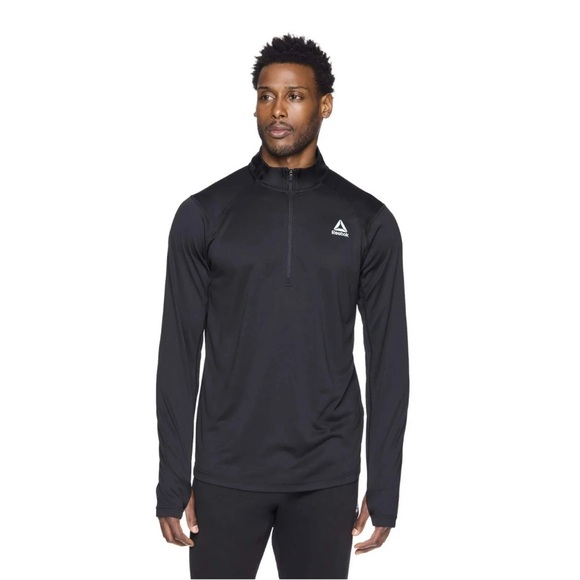 Reebok Mens Trail Quarter-Zip Active Pullover Sweatshirt, Size 2XL, Fitted Fit - Picture 1 of 4